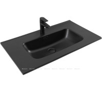 Раковина-столешница Aquanet Flat 80 черный матовый 00329255