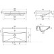 Раковина керамическая BelBagno 800x450 мм для тумбы BB-0322-80-LVB