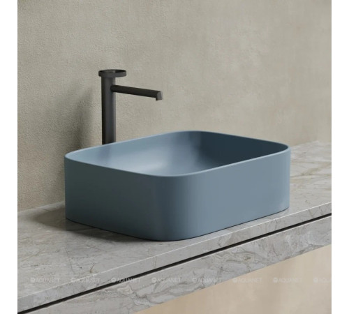Раковина-чаша накладная Ceramica Nova Element 505х380х150 мм серо-голубая матовая CN6052MHL
