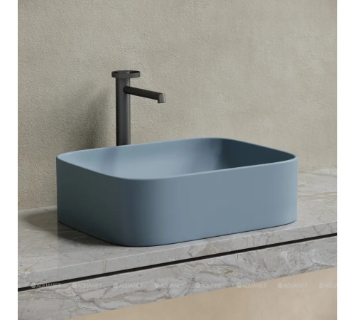 Раковина-чаша накладная Ceramica Nova Element 505х380х150 мм серо-голубая матовая CN6052MHL