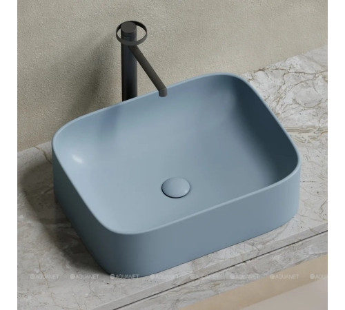 Раковина-чаша накладная Ceramica Nova Element 505х380х150 мм серо-голубая матовая CN6052MHL