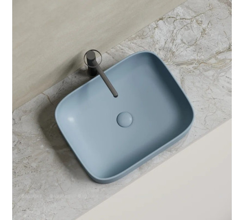 Раковина-чаша накладная Ceramica Nova Element 505х380х150 мм серо-голубая матовая CN6052MHL