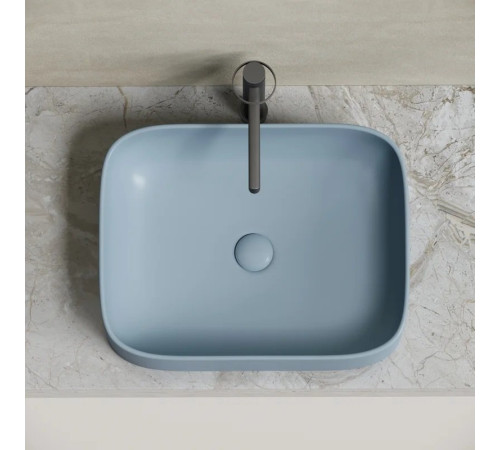 Раковина-чаша накладная Ceramica Nova Element 505х380х150 мм серо-голубая матовая CN6052MHL