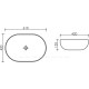 Умывальник-чаша Ceramica Nova Element овальный с переливом 610 мм CN6064