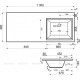 Раковина-столешница Эстет Даллас 130 правая ФР-00002167