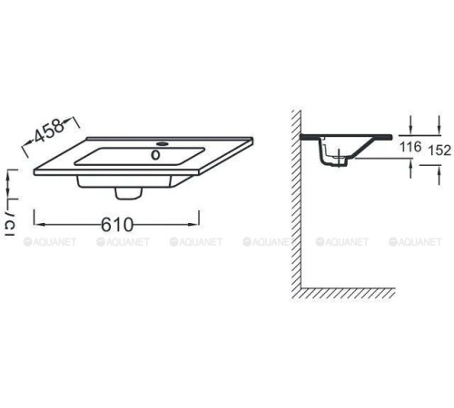 Раковина мебельная Jacob Delafon Ola 61 см EXSA112-00