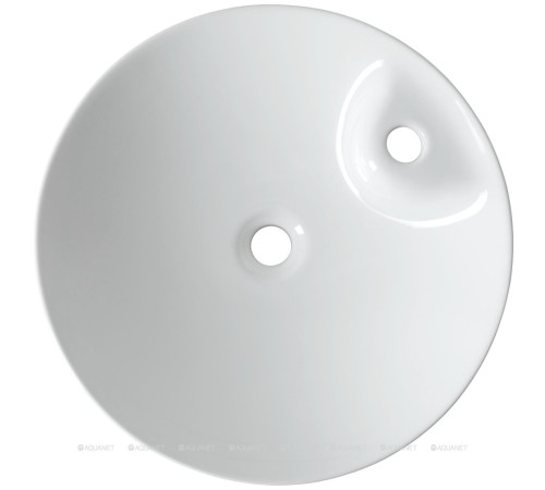 Раковина накладная Allen Brau FANTASY Round Ø450 мм с отверстием белая 4.11018.20