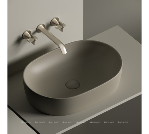 Раковина накладная Ceramica Nova Element 600х415х135 мм капучино матовый CN6047MC