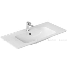 Раковина Vincea 100 см искусственный камень белый VCB-2VP100W