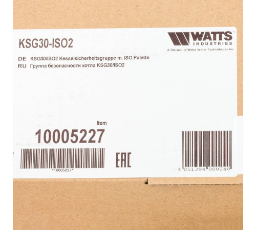 Группа безопасности в теплоизоляции Watts KSG 30/ISO2 3 бар до 50 кВт 10005227