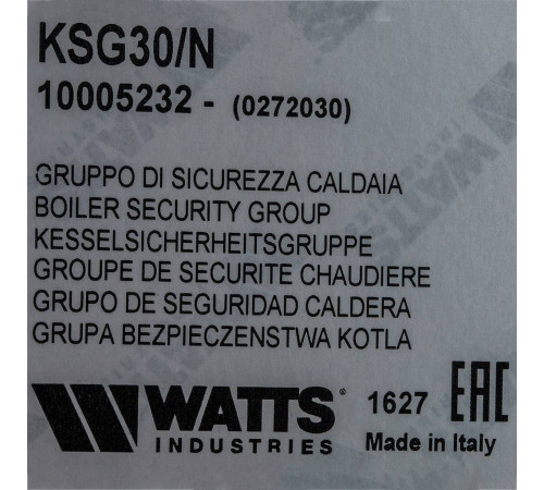Группа безопасности котла Watts KSG 30 N 3 бар до 50 кВт 10005232