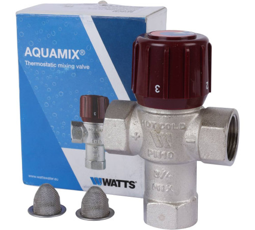Термостатический смесительный клапан Watts AQUAMIX AM6210C34 3/4 42-60 °C 10017419