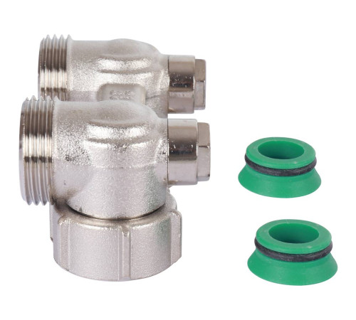 Узел подключения Meibes E2/50 угловой 3/4 BP x 3/4 HP F10016