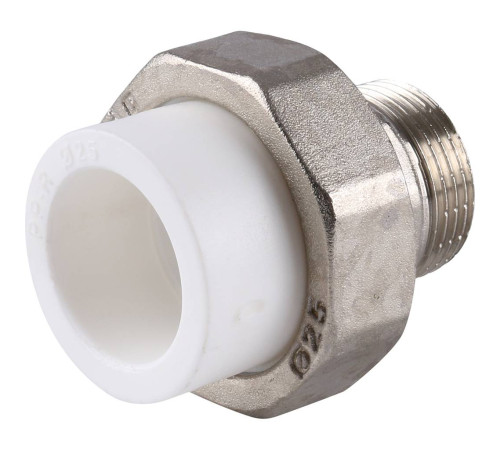 Муфта разъемная Kalde ECO PP-R с наружной резьбой 25 мм x 3/4 3272-tum-250c00