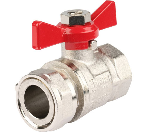 Комплект шаровых кранов REHAU RAUTHERM S прямых никелированных G1 12081221001