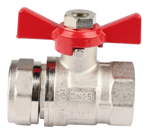 Комплект шаровых кранов REHAU RAUTHERM S прямых никелированных G1 12081221001