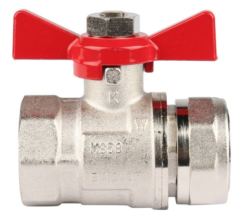 Комплект шаровых кранов REHAU RAUTHERM S прямых никелированных G1 12081221001