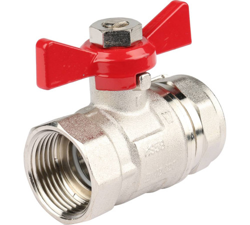 Комплект шаровых кранов REHAU RAUTHERM S прямых никелированных G1 12081221001