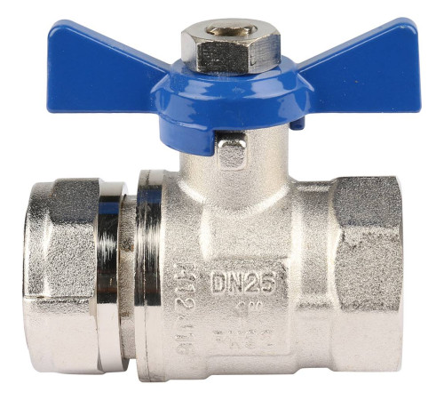 Комплект шаровых кранов REHAU RAUTHERM S прямых никелированных G1 12081221001