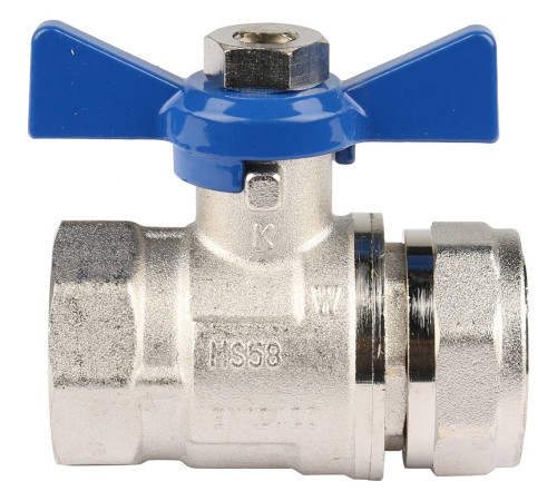 Комплект шаровых кранов REHAU RAUTHERM S прямых никелированных G1 12081221001