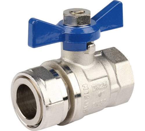 Комплект шаровых кранов REHAU RAUTHERM S прямых никелированных G1 12081221001