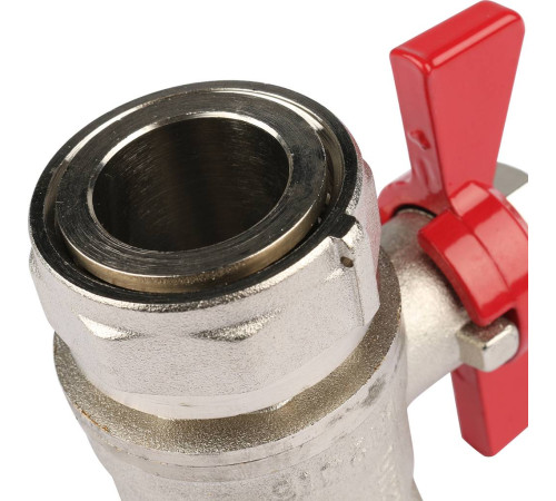 Комплект шаровых кранов REHAU RAUTHERM S прямых никелированных G1 12081221001