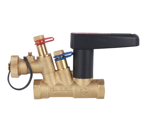 Клапан балансировочный ручной BROEN Venturi FODRV DN 15 PN 25 резьбовой с дренажем 588210