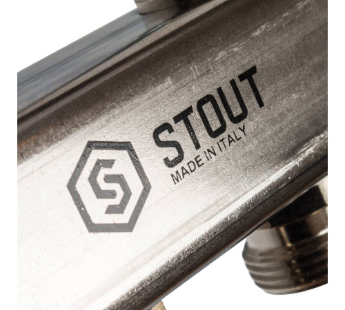 Коллектор для радиаторной разводки STOUT 5 выходов нержавеющая сталь SMS 0923 000005