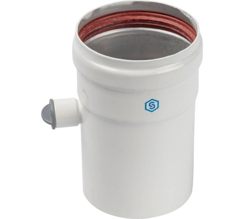 Труба дымоходная STOUT DN80 125 мм с ревизионным патрубком SCA-0080-010125