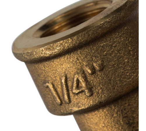 Угольник латунный STOUT с упором 90° 1/4 ВР-НР SFT-0015-000014