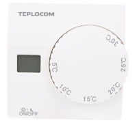 Термостат комнатный TEPLOCOM TS-2AA/8A проводной 250 В 8 А 911