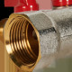 Коллектор с шаровыми кранами STOUT 1 x 1/2 на 3 выхода красные ручки SMB 6200 011203