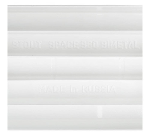 Радиатор биметаллический STOUT Space 350 4 секции боковое подключение RAL 9016 SRB-0310-035004