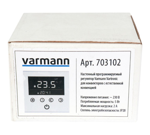 Настенный регулятор Varmann Vartronic для естественной конвекции белый 703102