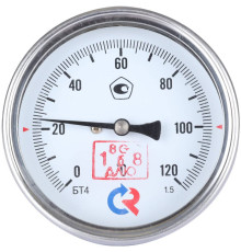 Термометр биметаллический Росма БТ-41.211 с погружной гильзой 80 мм 00000002463