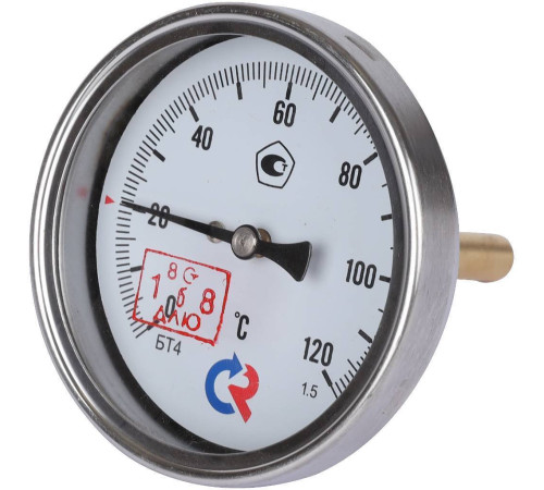 Термометр биметаллический Росма БТ-41.211 с погружной гильзой 80 мм 00000002464