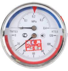 Термоманометр осевой Росма ТМТБ-31Т.1 80 мм 1/2 4 бар 00000002289