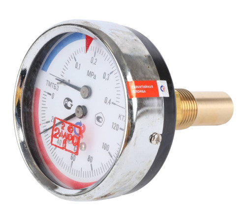 Термоманометр осевой Росма ТМТБ-31Т.1 80 мм 1/2 4 бар 00000002289