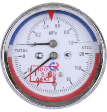 Термоманометр РОСМА ТМТБ-31Т.1 80 мм 1.0 МПа 120 °C G1/2 осевой 00000002292
