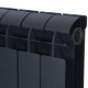 Радиатор биметаллический Global STYLE PLUS 500 6 секций боковое подключение темно-серый матовый металлик 155262