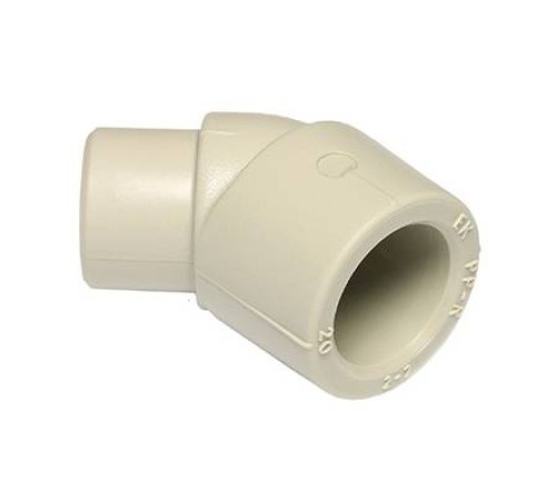 Колено полипропиленовое Wavin Ekoplastik PPR 20 мм 45° внутреннее/наружное SKO12045RCT