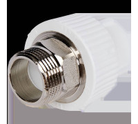 Муфта комбинированная Pro Aqua PPR под ключ НР 32х1 белая PA23518P