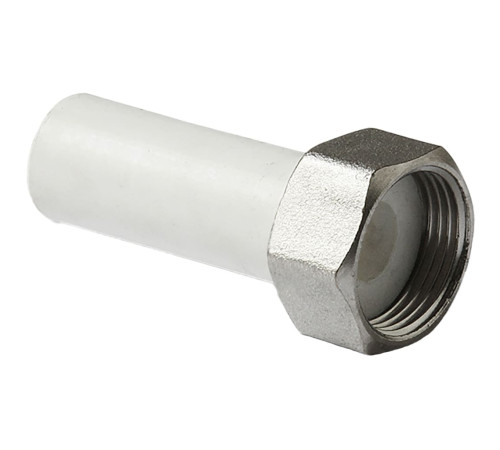Штуцер Pro Aqua PP-R 32 мм x 1 1/4 с накидной гайкой белый PA70016