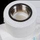 Угольник PRO AQUA PP-R 90° 20 мм x 1/2 ВР с креплением Белый PA28008P