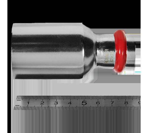 Муфта переходная ниппель-раструб ROMMER из нержавеющей стали пресс 42х22 мм RSS-0020-004222
