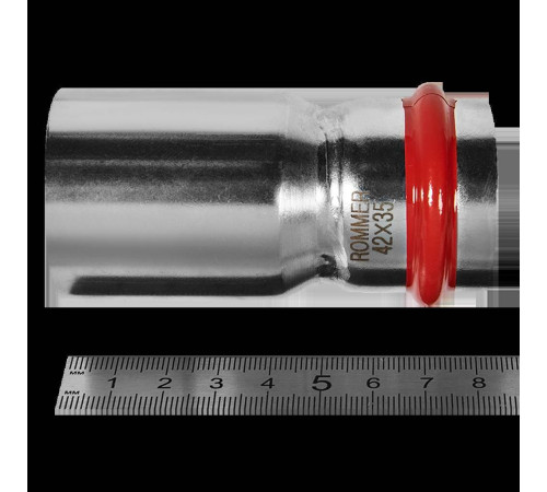 Муфта переходная ниппель-раструб ROMMER из нержавеющей стали пресс 42х35 мм RSS-0020-004235