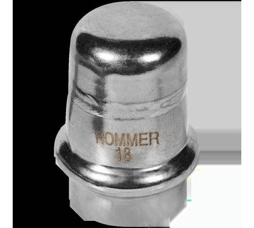 Заглушка прессовая ROMMER 18 мм нержавеющая сталь RSS-0025-000018