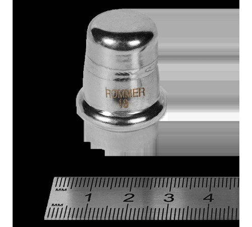 Заглушка прессовая ROMMER 18 мм нержавеющая сталь RSS-0025-000018