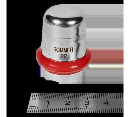 Заглушка прессовая ROMMER 22 мм нержавеющая сталь RSS-0025-000022