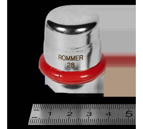 Заглушка прессовая ROMMER 28 мм нержавеющая сталь RSS-0025-000028